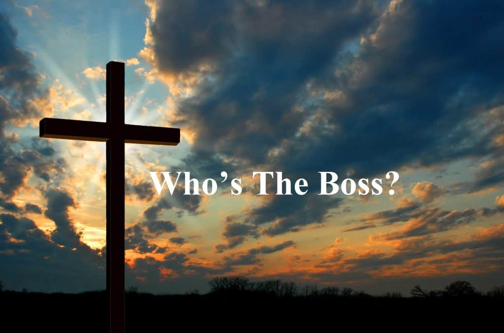cross at sunset