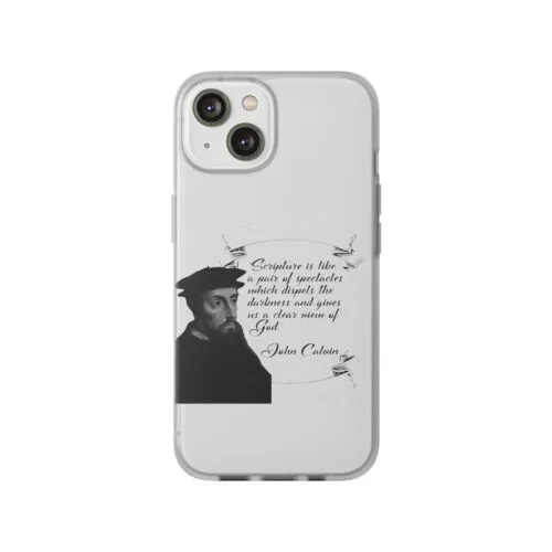 Calvin - Scripture is Like a Pair of Spectacles - White iPhone 14, Pro, Plus, Pro Max Flexi Cases