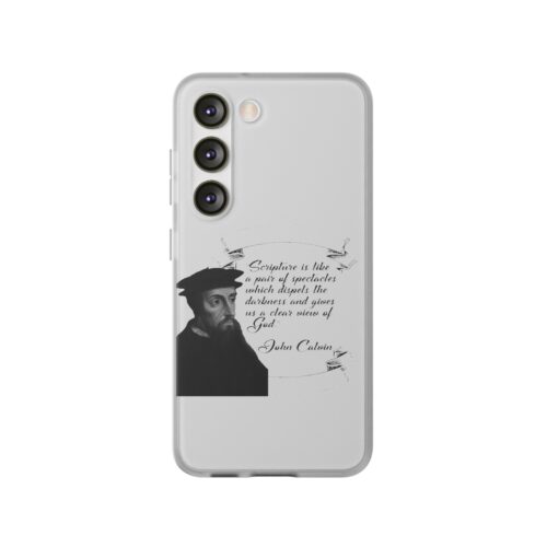 Calvin - Scripture is Like a Pair of Spectacles - White Samsung Galaxy S10 - S23 Flexi Case Options