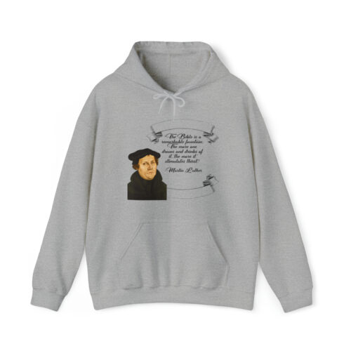 The Bible is a Remarkable Fountain - Martin Luther - Unisex Heavy Blend™ Hooded Sweatshirt