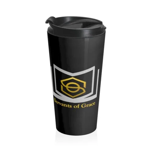 Servants of Grace - John 3:16 - Black Stainless Steel Travel Mug