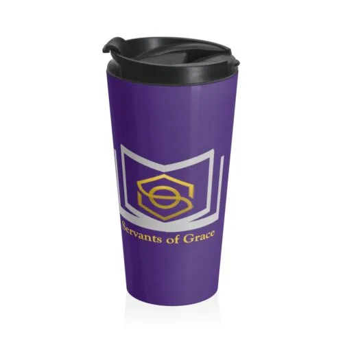Servants of Grace - John 3:16 - Purple Stainless Steel Travel Mug