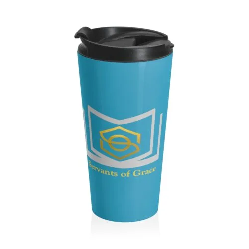 Servants of Grace - John 3:16 - Turquoise Stainless Steel Travel Mug