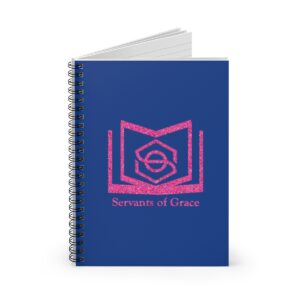 servants-of-grace-hot-pink-glitter-and-dark-blue-spiral-notebook-ruled-line