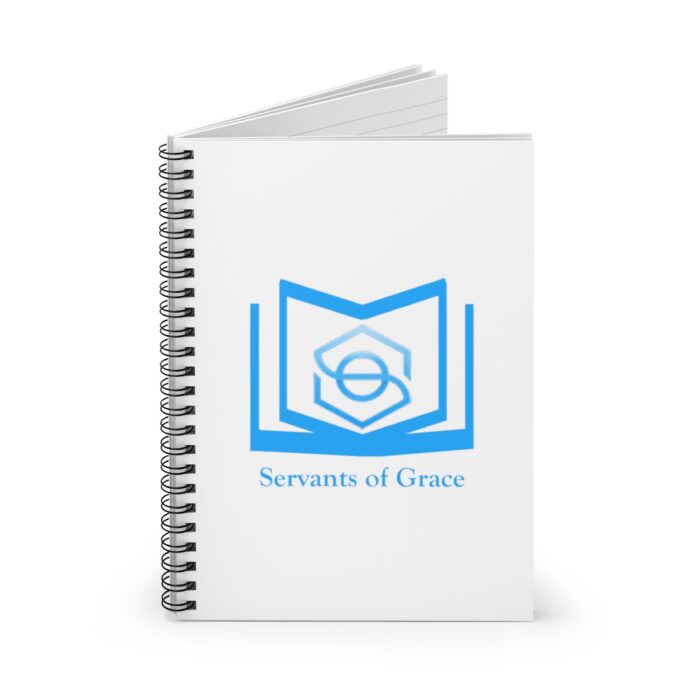 Servants of Grace - White, Blue Spiral Notebook - Ruled Line - Image 2