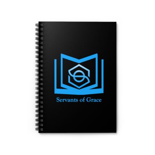 Servants of Grace - Black, Blue Spiral Notebook - Ruled Line