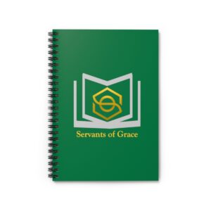 servants-of-grace-dark-green-gold-silver-spiral-notebook-ruled-line