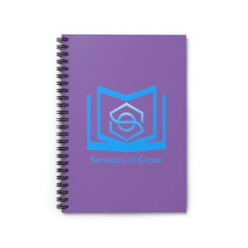Servants of Grace - Purple, Blue Spiral Notebook - Ruled Line