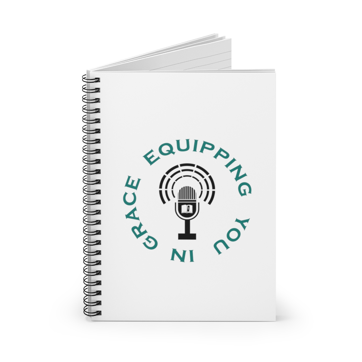 Equipping You in Grace - White - Spiral Notebook - Ruled Line