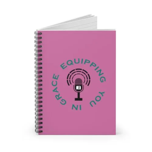 Equipping You in Grace - Pink - Spiral Notebook - Ruled Line
