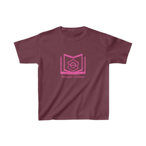 Servants of Grace - 2 Tim. 1:9 - Pink Glitter - Girls Heavy Cotton™ Tee