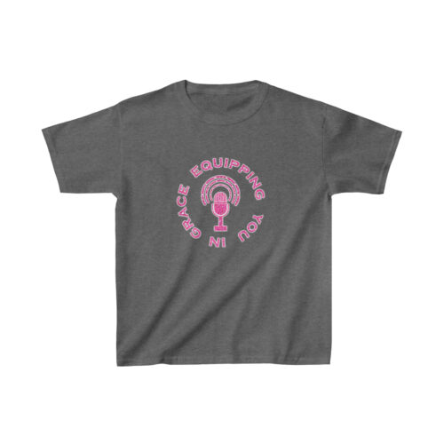 Equipping You in Grace - Jn. 3:16 - Pink Glitter - Girls Heavy Cotton™ Tee