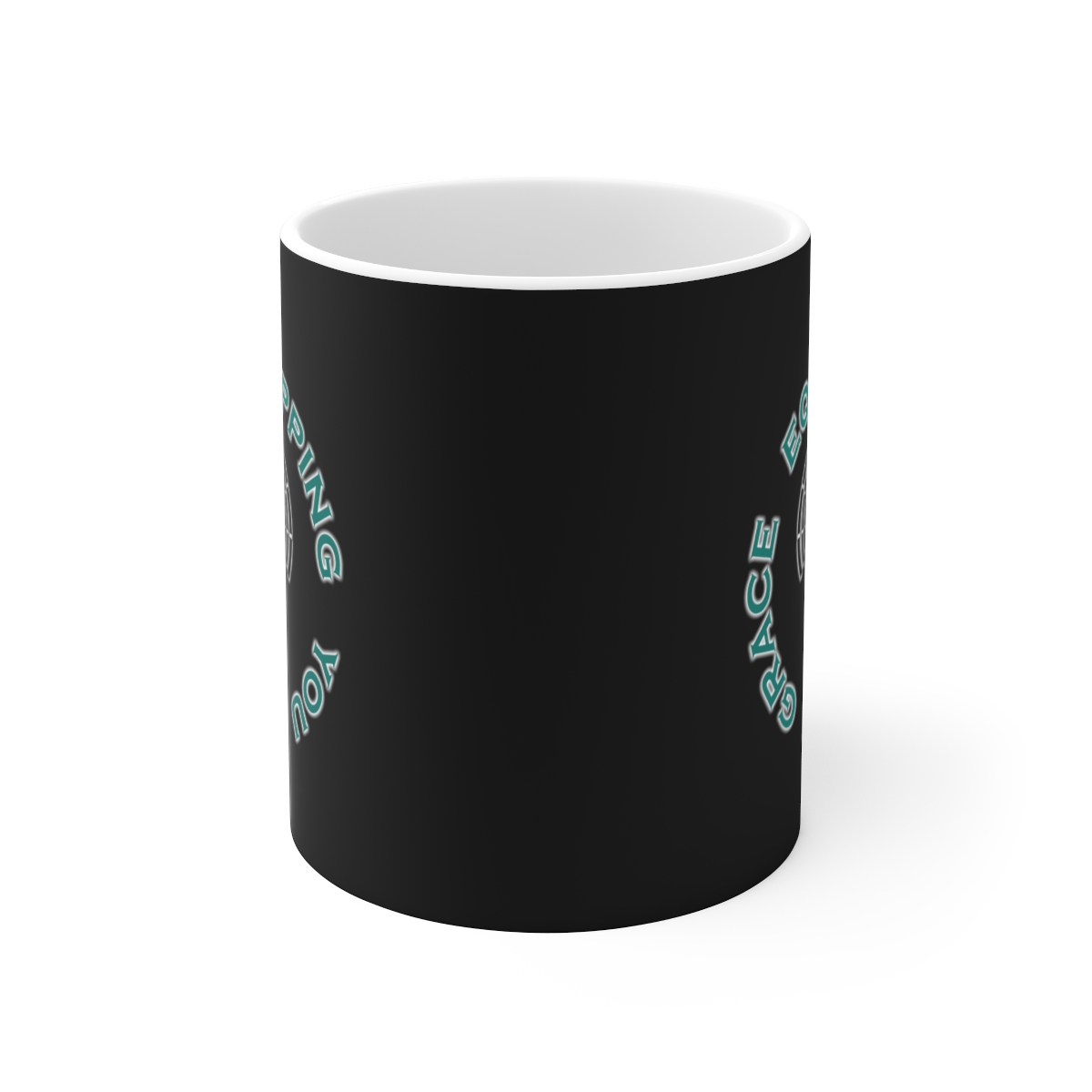 Equipping You in Grace - Black - Ceramic Mug 11oz