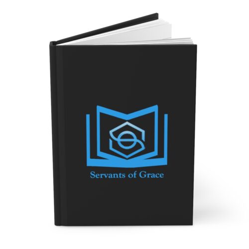 Servants of Grace - 2 Timothy 1:9 - Black, Light Blue Hardcover Journal Matte