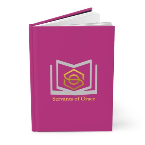 Servants of Grace - John 3:16 - Pink, Silver, Gold Hardcover Journal Matte