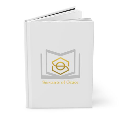 Servants of Grace - John 3:16 - White, Silver, Gold Hardcover Journal Matte