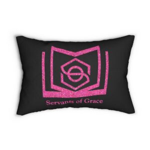 servants-of-grace-hot-pink-glitter-and-black-spun-polyester-lumbar-pillow