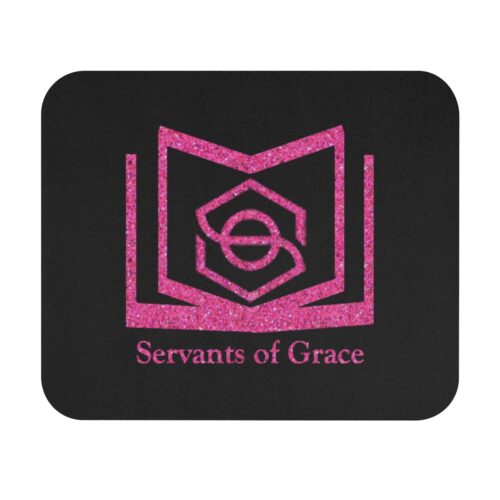 Servants of Grace - Black and Pink Glitter - Mouse Pad (Rectangle)