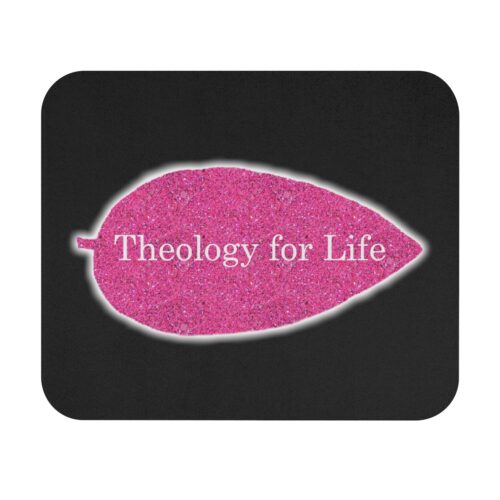 Theology for Life - Black and Pink Glitter - Mouse Pad (Rectangle)