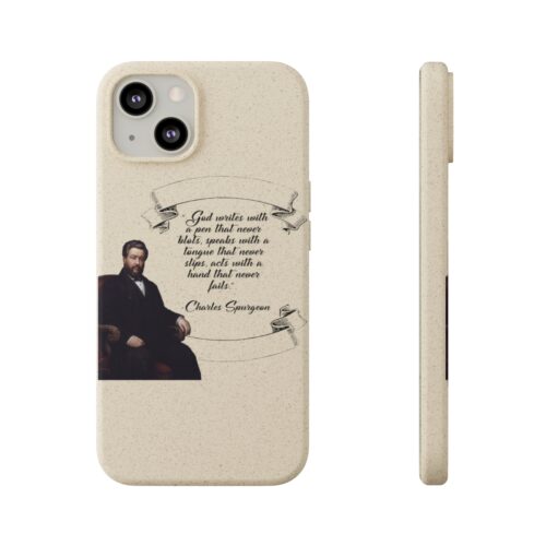 Spurgeon - God Writes with a Pen that Never Blots - iPhone 11 - 13 Biodegradable Cases