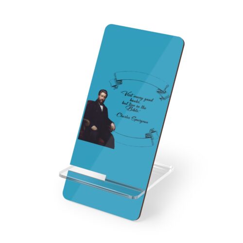 Visit Many Good Books - Spurgeon - Turquoise Mobile Display Stand for Smartphones