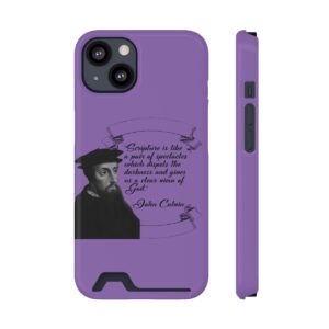 calvin-scripture-is-a-pair-of-spectacles-purple-iphone-13-case-with-card-holder