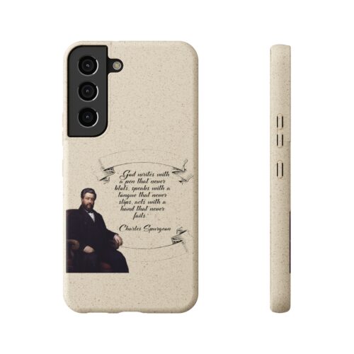 Spurgeon - God Writes with a Pen that Never Blots - Samsung Galaxy S20 - S22 Biodegradable Cases