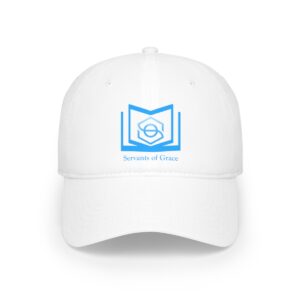 servants-of-grace-white-blue-low-profile-baseball-cap