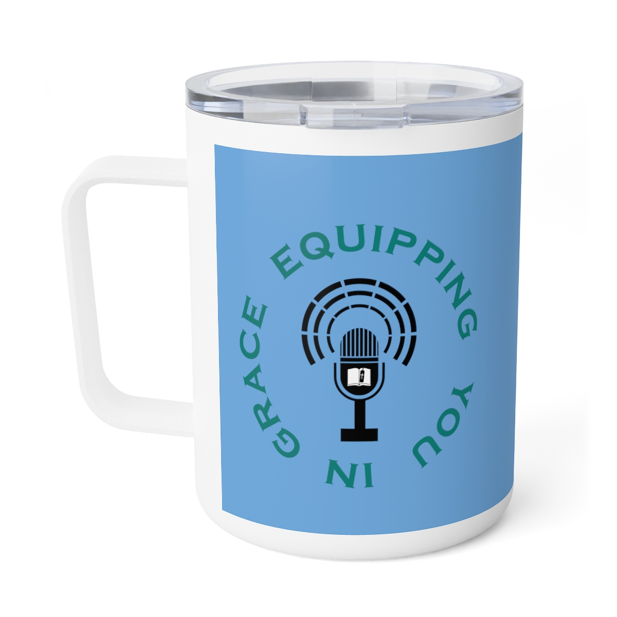 Equipping You in Grace - Blue - Insulated Coffee Mug, 10oz