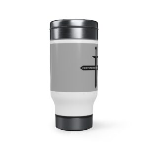 contending-for-the-word-gray-stainless-steel-travel-mug-with-handle-14oz