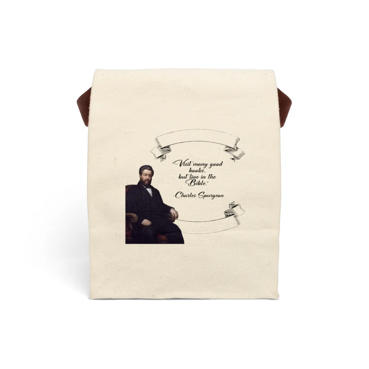 Spurgeon - Visit Many Good Books - Canvas Lunch Bag With Strap