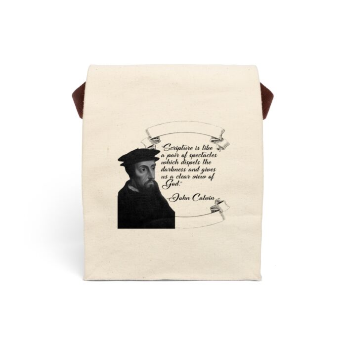 Calvin - Scripture is Like a Pair of Spectacles - Canvas Lunch Bag with Strap