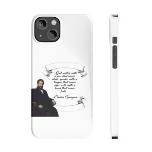 spurgeon-god-writes-with-a-pen-that-never-blots-white-iphone-slim-phone-case-options