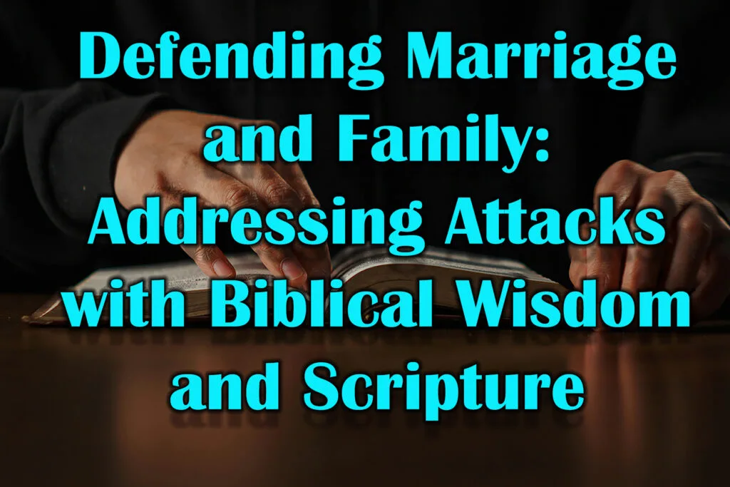 Defending Marriage and Family: Addressing Attacks with Biblical Wisdom and Scripture 2 Defending Marriage and Family Addressing Attacks with Biblical Wisdom and Scripture