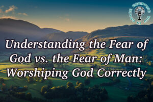 Understanding the Fear of God vs. the Fear of Man Worshiping God Correctly