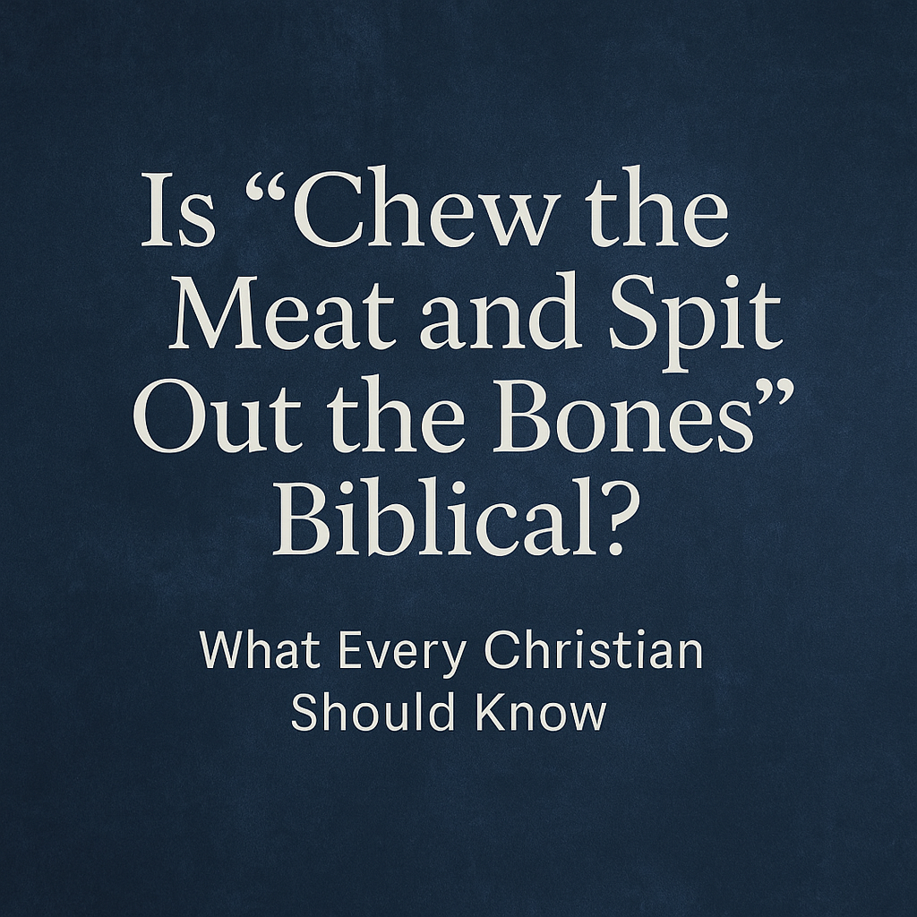 Is "Chew the Meat and Spit Out the Bones" biblical? Learn about biblical discernment and how to test teachings according to Scripture.