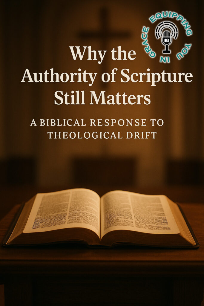 Open Bible with warm light – Theological Drift and the Bible's Authority – Dave Jenkins