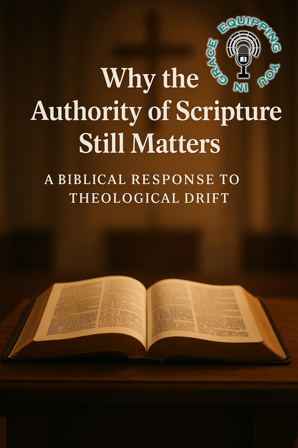 Open Bible with warm light – Theological Drift and the Bible's Authority – Dave Jenkins