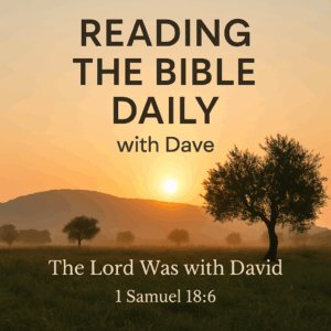 David playing lyre while King Saul watches angrily in 1 Samuel 18