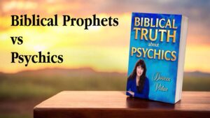 Silhouetted figure standing before glowing lights — representing the contrast between biblical truth and false spiritual deception