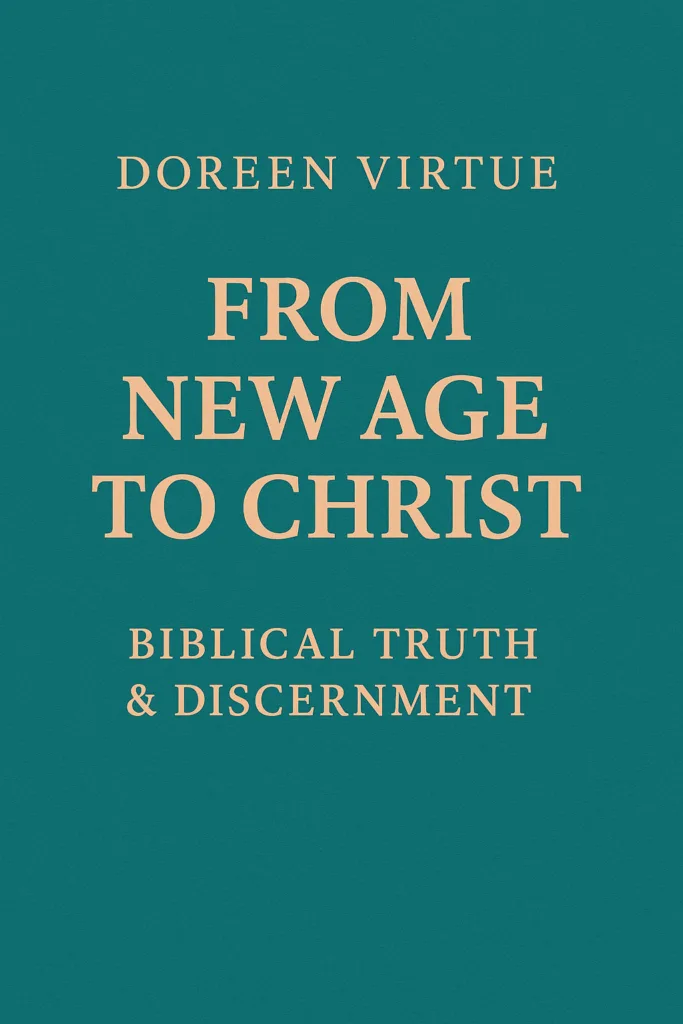 Doreen Virtue – From New Age to Christ: Biblical Truth & Discernment 1 Doreen Virtue – From New Age to Christ banner in teal and peach tones with bold serif text and a clean, minimalist layout.