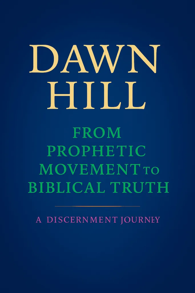 Dawn Hill-- From Prophetic Movement to Biblical Truth 1 Dawn Hill – From Prophetic Movement to Biblical Truth banner in royal blue and green with bold serif text and a clean, professional layout.