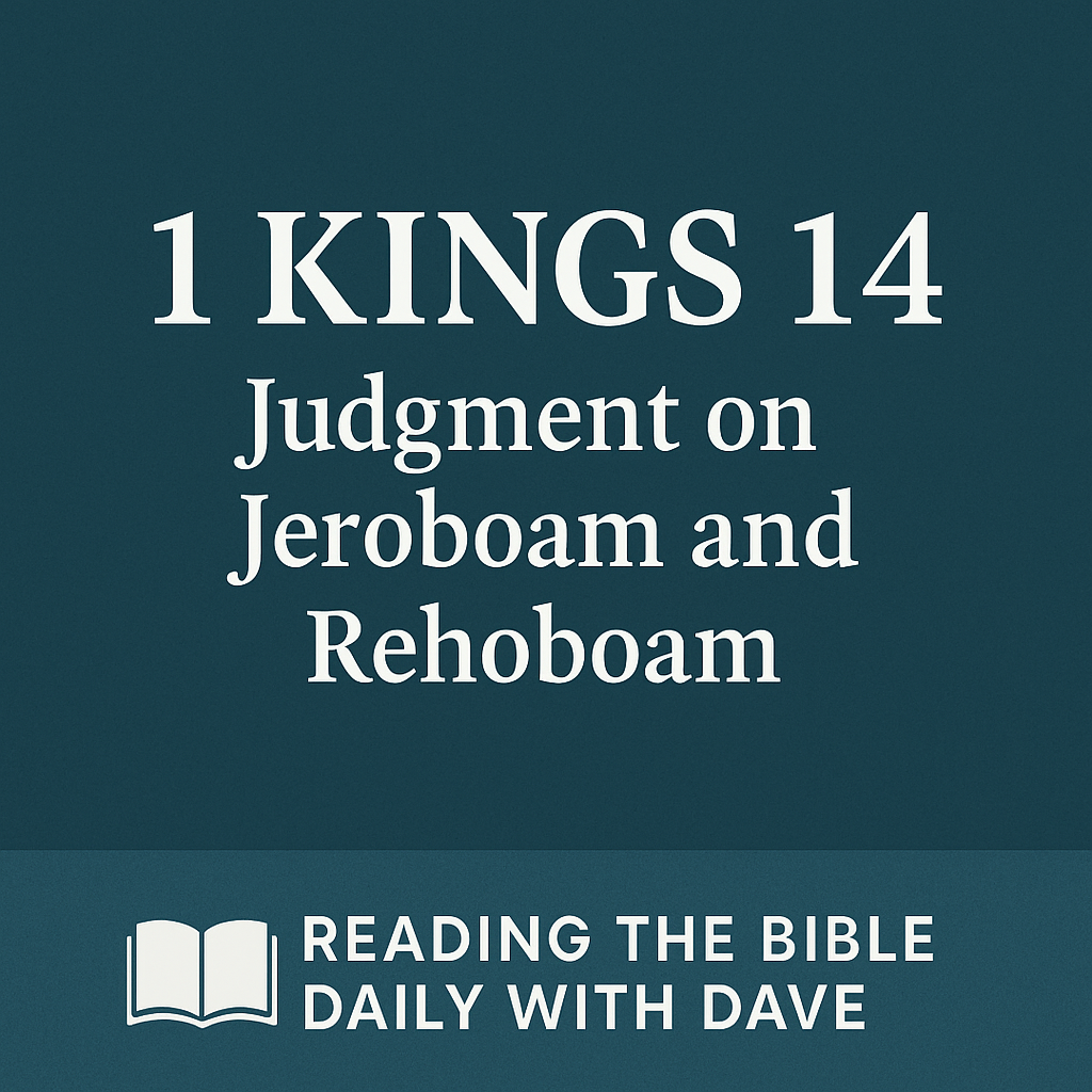 1 Kings 14 – God's judgment on two kings and His call to holiness. Reading the Bible Daily with Dave.