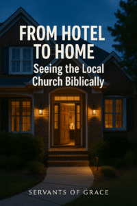 A warm family home with an open door, symbolizing the local church as God’s household.