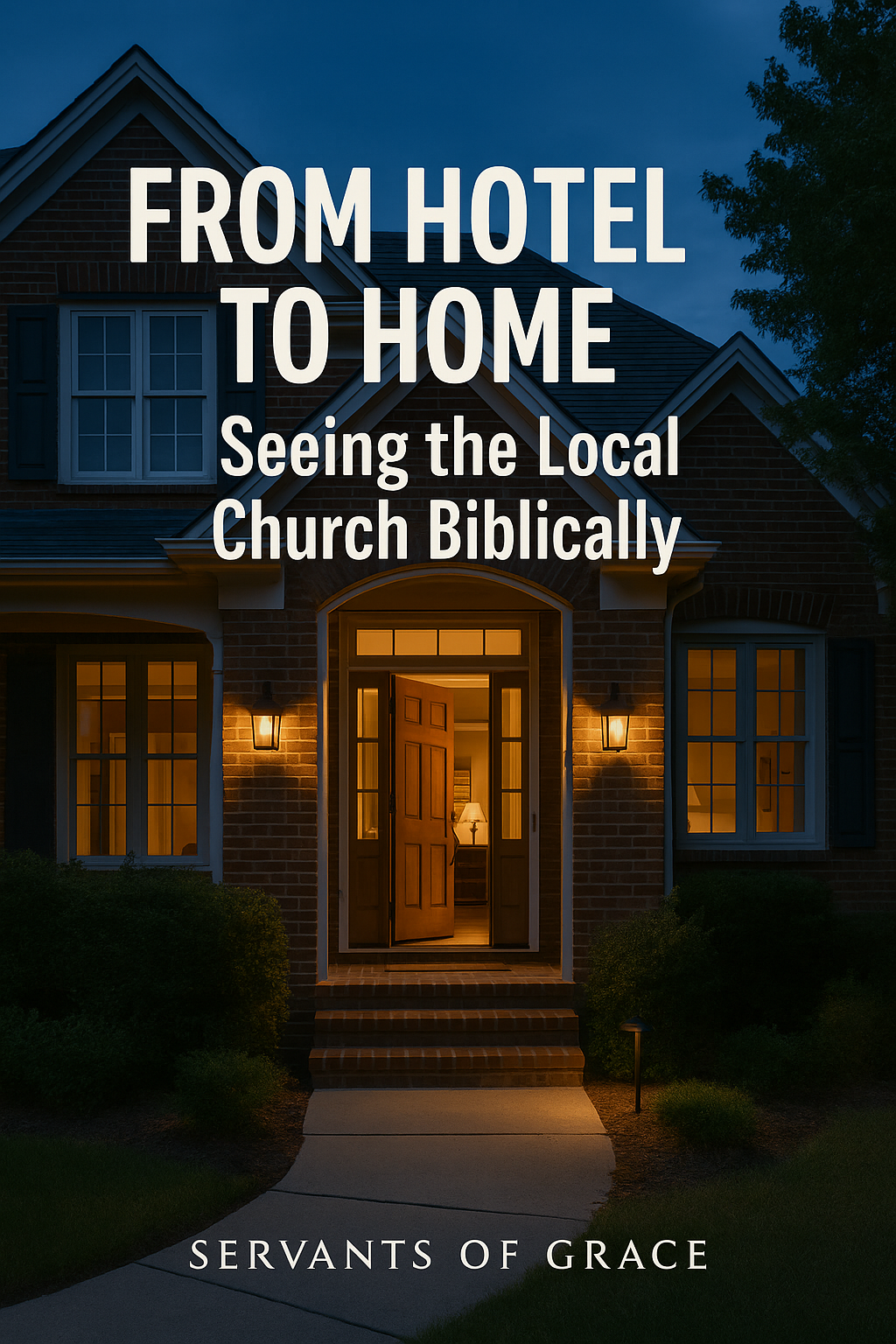 A warm family home with an open door, symbolizing the local church as God’s household.