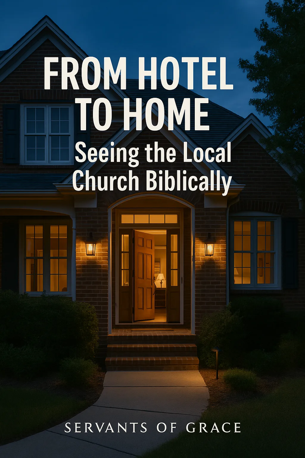 A warm family home with an open door, symbolizing the local church as God’s household.