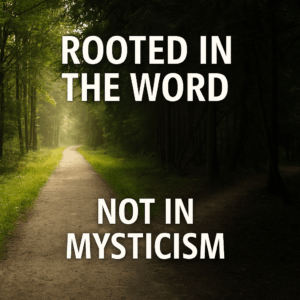 Bright straight path contrasted with a dark winding path, representing the difference between biblical truth and contemplative deception.