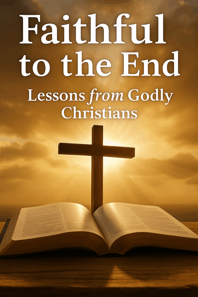 An open Bible and cross under radiant light, symbolizing faithfulness to Christ and hope beyond grief.