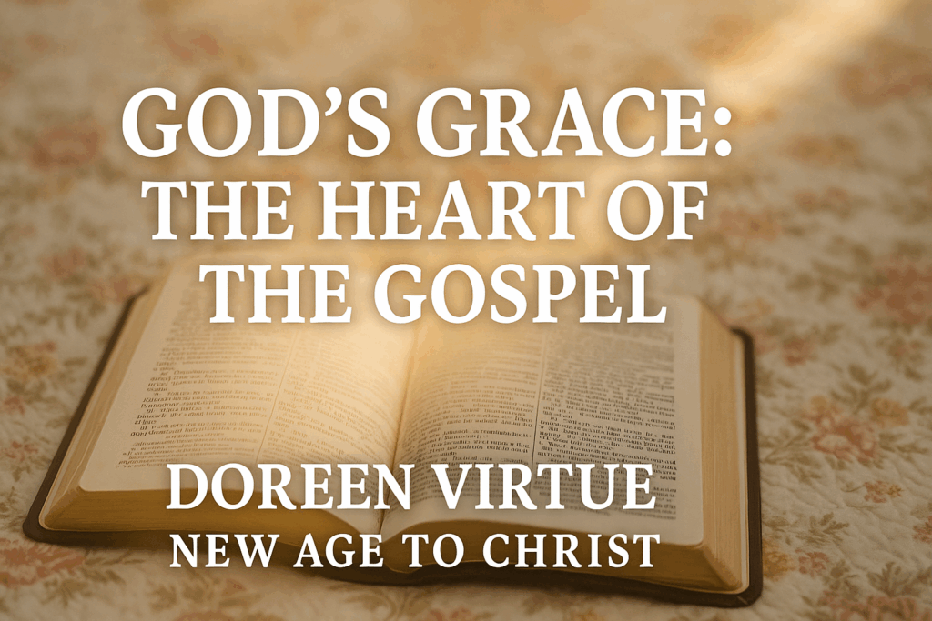 God’s Grace: The Heart of the Gospel 4 An open Bible illuminated by warm light, symbolizing God’s gracious and personal nature revealed in Scripture.