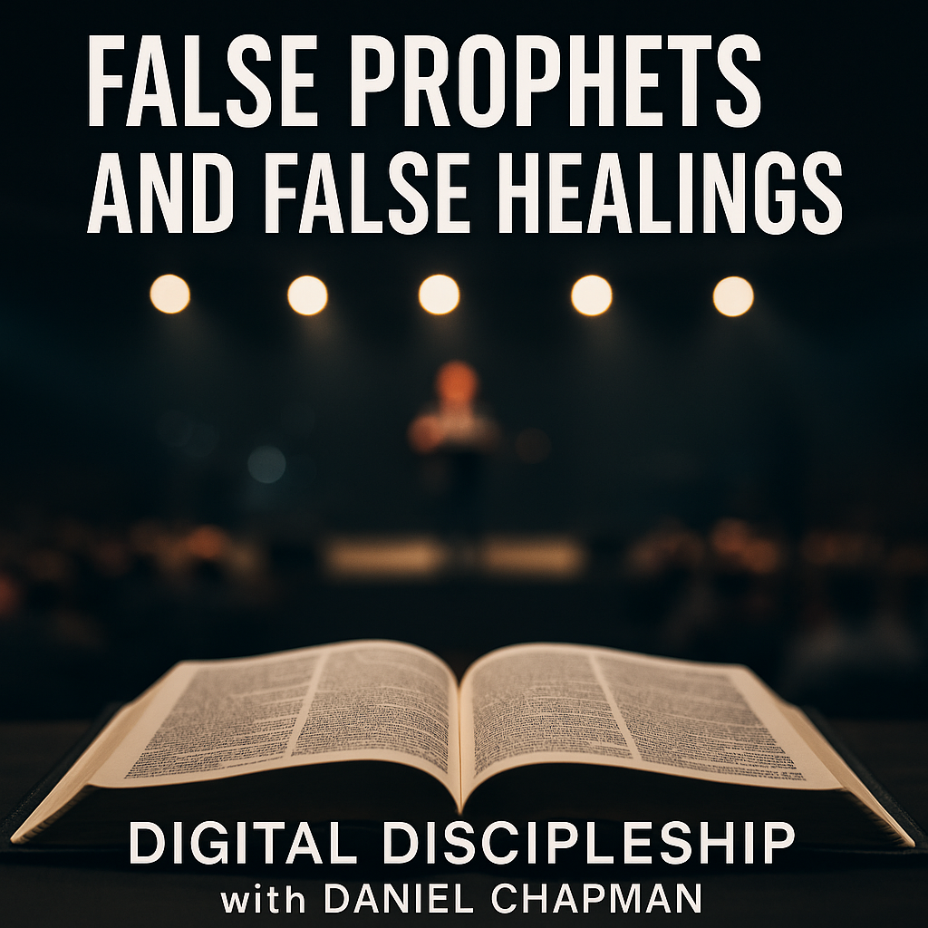 An open Bible illuminated amid a blurred stage and crowd, symbolizing the light of Scripture exposing false teaching.